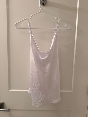 Silky White Cowl Neck Tank – New